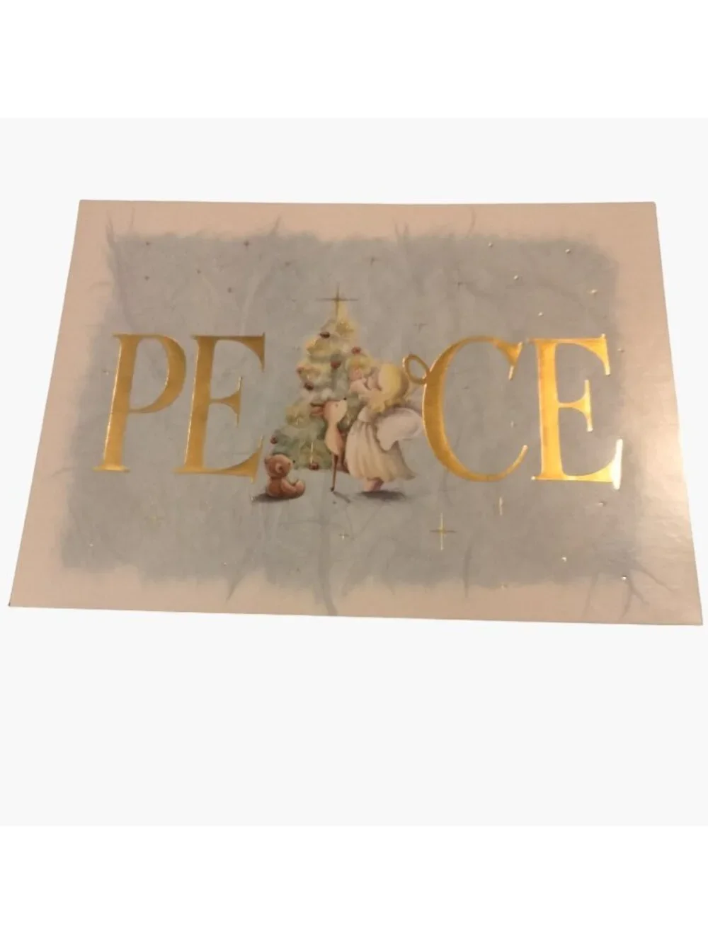 Love Joy Peace Christmas Card Angel Christmas Tree Envelope
